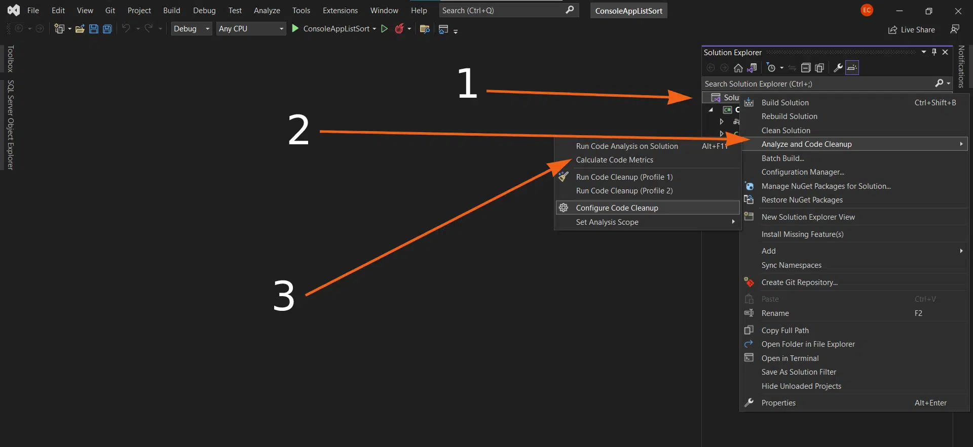 how to count lines of code in a visual studio 2019 solution