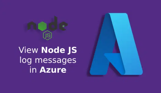View Node JS log messages in Azure